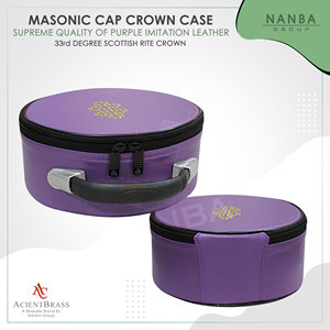 Étui pour casquette de Grand Commandant Souverain du 33e Degré du Rite Écossais Maçonnique, brodé violet - Product Image 3