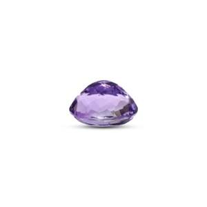 Loose Amethyst Gemstone 8.7 Carat Faceted Heart Oval Emerald Cut 4x6mm for Fine Jewelry - Product Image 3