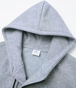 Best Selling Winter Season Plus Size Men's Knitted Printed Regular Fit Half <b>Zip</b> Hoodies Customized Design Stylish 100% Cotton - Product Image 4