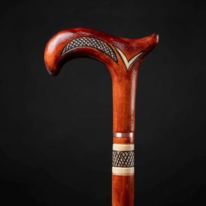 Canne de marche rustique en bois sculpté, motif ange religieux, faite à la main, prix ajustable, personnalisable, plusieurs nœuds, robuste et durable - Product Image 6