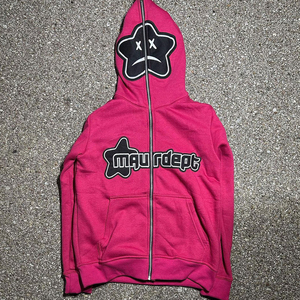 Custom Winter Full Face Zip-Up <b>Hoodie</b> with Puff Printing Heavyweight 100% Cotton Breathable Fleece Casual Men's Streetwear - Product Image 1