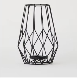 Wholesale Selling Portable Birdcage Pattern <b>Black</b> Color Metal Candle <b>Lantern</b> With Matt <b>Black</b> Finished <b>Lantern</b> for Christmas - Product Image 1