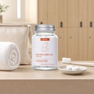 [FROM OREUM] Dentifrice Solide de Voyage Soin Personnel Saveur Mandarine de Jeju 60 Comprimés pour Trousse de Toilette de Voyage - Product Image 4