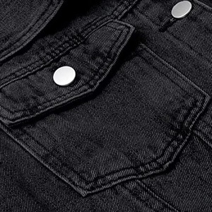 Vente directe d'usine, veste en jean pour homme avec logo personnalisé, 100% coton, respirante, confortable, qualité supérieure, manches longues - Product Image 4
