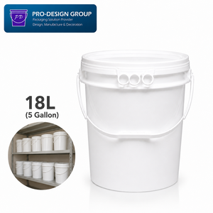 Seau en plastique de 18 L avec couvercle hermétique pour le stockage de produits chimiques - Product Image 1
