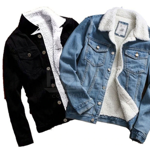 Men's Light Blue Winter Vintage <b>Denim</b> <b>Jacket</b> 100% Cotton Waterproof Breathable Acid Wash Eco-Friendly Street Wear <b>Custom</b> Boys - Product Image 1