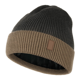 Top Quality <b>Mens</b> Beanies Caps <b>Hats</b> Winter Warm <b>Wool</b> Fabric Knitted Beanies With Custom Logo Beanies Caps - Product Image 2