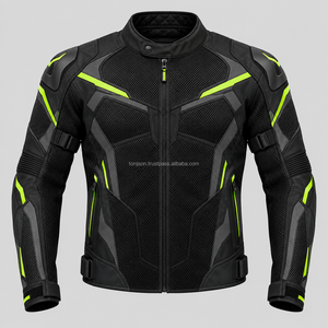 Chaqueta de motociclista de malla premium con paneles transpirables, ligera, cómoda y de diseño deportivo para motociclistas. - Product Image 6