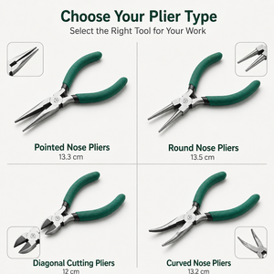 8 Piece Professional Jewelry Making <b>Pliers</b> <b>Set</b> Round Nose Needle Nose Flat Nose Wire Cutters Ergonomic Handle Jewelry - Product Image 2