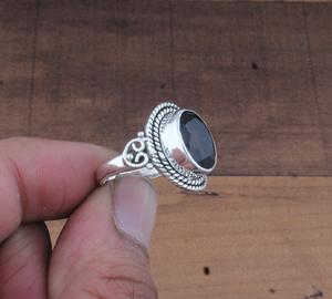 Wholesale 925 Sterling Silver Black Onyx <b>Signet</b> <b>Ring</b> Vintage Classic Style Natural Gemstone Wedding Jewelry Gift for <b>Women</b> - Product Image 3