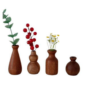 Jarrones Antiguos de Madera Maciza Personalizables para Flores Secas, Ligeros, para el Hogar, Tienda, Restaurante, Decoración de Año Nuevo Chino, Venta al por Mayor - Product Image 5