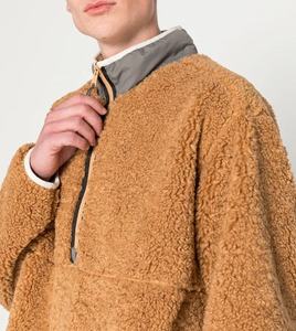 Custom Designed 300 Gsm Woven Sherpa Polar Fleece Eco-Friendly Jacket Women <b>Men</b> <b>Thermal</b> Contrast Colored Street Wear Bomber - Product Image 3