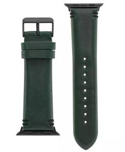 Cinturino in pelle Premium da uomo verde scuro compatibile con orologio Apple Ultra da 42mm, 44mm, 45mm, Ultra2 | Vince Camuto - Product Image 2