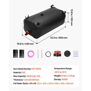 Serbatoio d'Idratazione da 113L (29,85 Galloni) in PVC 1000D Rinforzato, Contenitore Morbido Pieghevole per Stoccaggio Acqua - Product Image 4