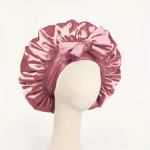 Gorro de satén sedoso ajustable con lazo, turbante ancho para mujer, gorro de ducha posparto, gorro de belleza para dormir, gorro grande de maternidad - Product Image 5