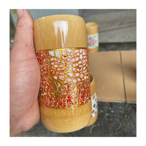 Premium Natural Bamboo Drinking <b>Cup</b> with Mother of Pearl Shell Inlay Handmade Eco Friendly Vietnamese Artisan Tableware and Gift - Product Image 3