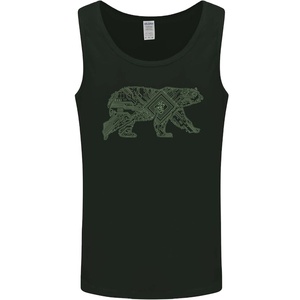 Trendy <b>Men's</b> Tank Top Vest 100% Cotton Polyester Comfortable Casual <b>Singlet</b> Style Sublimation Printed with Badge Decoration - Product Image 4