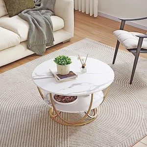Iron Frame Coffee <b>Table</b> with Glossy Stylish <b>Sofa</b> Side <b>Table</b> Tea <b>Table</b> Snack <b>Table</b> Living Room Bedroom Apartment Modern <b>Table</b> - Product Image 4