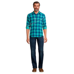 2026 Winter New Men's 100% Cotton <b>Flannel</b> Solid Garment Dyed Shirt Casual Lapel Moto Biker Style European American Fashion - Product Image 2