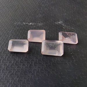 Piedra Preciosa Rectangular de Cuarzo Rosa Facetada, Piedra Suelta Calibrada Natural, Disponible en Todos los Tamaños - Product Image 3