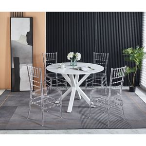 Set di 4 Sedie da Pranzo per Matrimonio con Seduta in Plastica per il Tuo Giorno Speciale - Product Image 2