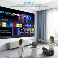 Proyector de Cine C45A Profesional 4k, Proyector de Video 4k, Proyector Inteligente para TV 4k, para Uso en Interiores y Exteriores, Día y Noche