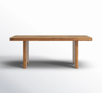 Ensemble de table à manger rectangulaire en bois de noyer, design industriel, fabriqué sur mesure en Inde, pour la maison ou l'hôtel