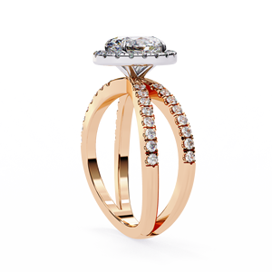 Anillo de Compromiso Solitario SHREERAJ con Certificado IGI, Corte Ovalado Personalizado, Oro Sólido de 14K, Diamante Cultivado en Laboratorio VVS Original, para Boda - Product Image 2