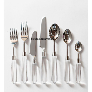 Cubiertos de Lujo para Servir Comidas Elegantes, Juego de Cubiertos de Acero Inoxidable con Acabado Espejo, Cubertería de Hotel, Cuchillo para Postre - Product Image 2