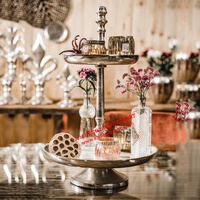 Présentoir à gâteaux en ligne, 2 niveaux, socle à cupcakes rond, tour de vitrine d'anniversaire et de mariage, pour le Dessert, meilleure vente,