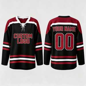 Maillots de hockey sur glace unisexes pour adultes, personnalisés, respirants, à séchage rapide, antibactériens, 100 % polyester, col en V, sans manches, avec bretelles intégrales - Product Image 4