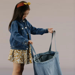Newest Fashion Denim <b>Jacket</b> Kids Loose Print Single-breasted Blue Outwear Spring Autumn Cute Youth Girl's Denim <b>Jacket</b> - Product Image 2