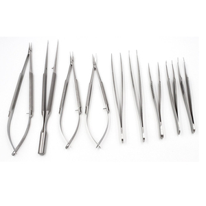 Pinces porte-aiguilles ophtalmiques Castroviejo de qualité supérieure, réutilisables, manuelles, instruments chirurgicaux de classe II, certifiées CE - Product Image 1