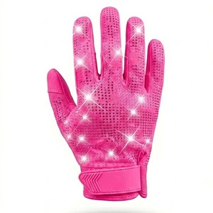 Gants de football américain en strass de haute qualité, antidérapants, avec sangle de poignet réglable, unisexe, couleur unie, design personnalisé, vente en gros - Product Image 5