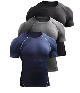 <b>Compression</b> Rash Guard MMA BJJ Workout <b>for</b> Adults Unisex Spandex/Cotton Full Sleeve Garment Dyed UPF50+ Quick Dry 220g - Product Image 1