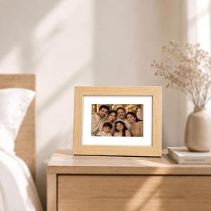 Cadre photo mural vertical en bois naturel fait main, pleine couleur, vintage, moderne et minimaliste, pour table ou bureau - Product Image 4
