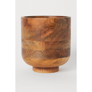 Pot de fleurs sphérique en bois d'acacia écologique, fait main, moderne, pour décoration intérieure, prix avantageux. - Product Image 4