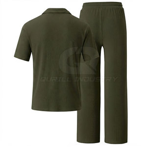 Conjunto de Camisa Casual de Algodón Personalizable con Pantalones a Juego para Hombre, Corte Holgado para Vacaciones de Verano, Viajes y Fines de Semana - Product Image 2