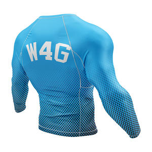 เสื้อยืดออกกำลังกายผู้ชายแบบสวมกระชับ น้ำหนักเบา เรียบง่าย พิมพ์ลายได้ตามต้องการ แขนยาว ทรงเข้ารูป สำหรับเล่นกีฬาในยิม - Product Image 6