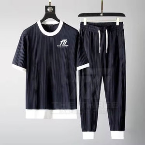 Conjuntos Deportivos Casuales para Hombre, Estampados y Ecológicos, de Verano, Transpirables, de Secado Rápido, Alta Elasticidad, Otros Materiales, Más Vendidos - Product Image 2