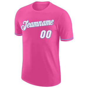 Camiseta de Béisbol Rosa Personalizada de Moda al por Mayor para Mujer, Camisa de Equipo Estilo Urbano Y2K, Marca Privada OEM, Proveedor de Camisetas para Hombre de EE. UU. - Product Image 3