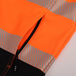 Chaqueta de Seguridad de Alta Visibilidad Naranja, Impermeable, Reflectante, para Trabajo Industrial, Protección, Construcción y Uso General - Product Image 2