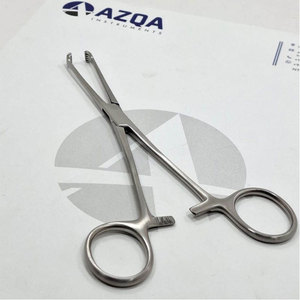 Stainless Steel Allis Tissue Holding Forceps With Serrated Jaws Locking Ratchet And Finger <b>Ring</b> Handles For Surgical Use - Product Image 1