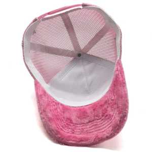 Gorra Trucker Personalizada de Terciopelo Rosa y Malla con Bordado 3D, Ajustable, Unisex, para Exteriores - Product Image 6