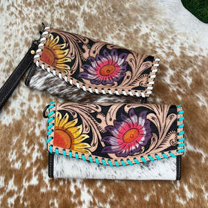 Nouveau portefeuille de bracelet pour femmes en cuir de vachette fabriqué à la main de créateur Offre Spéciale pochette multi-usages en cuir véritable de haute qualité - Product Image 3