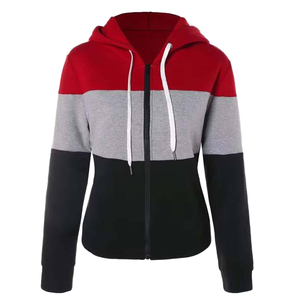 Custom Color Women's Hooded Autumn Hoodies Sweatshirts 100% Polyester Cheap Price <b>Zipper</b> High Quality Wholesale Quick Dry - Product Image 2