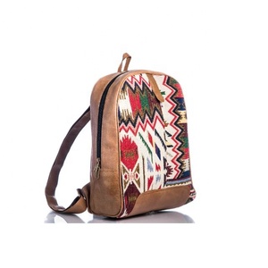 LW-mochila de cuero de alta calidad para mujer, bolso escolar hecho a mano - Product Image 1
