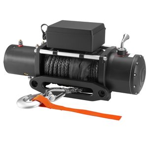 Verricello Elettrico per Camion 12V DC con Capacità di Carico di 6123 kg, Cavo Sintetico da 3/8 X 85 ft, Controllo Remoto Wireless e Cablato - Product Image 1