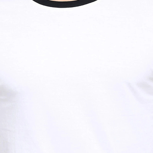 Men's White Yellow Black Color Blocking Crew Neck T-Shirt <b>Set</b> Breathable <b>Knitted</b> Polyester Cotton Casual Summer Shorts - Product Image 5