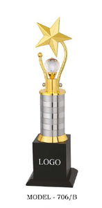 •Elegant star trophy with customized engraving plate. - Product Image 5